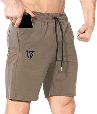 ZENWILL Mens Cotton Gym Shorts...