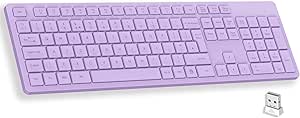 LeadsaiL Purple Wireless Keybo...