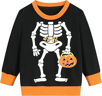 Kids Boys Halloween Skeleton G...