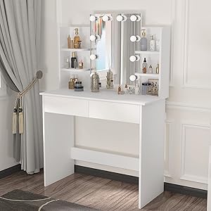 WOLTU Dressing Table with LED...