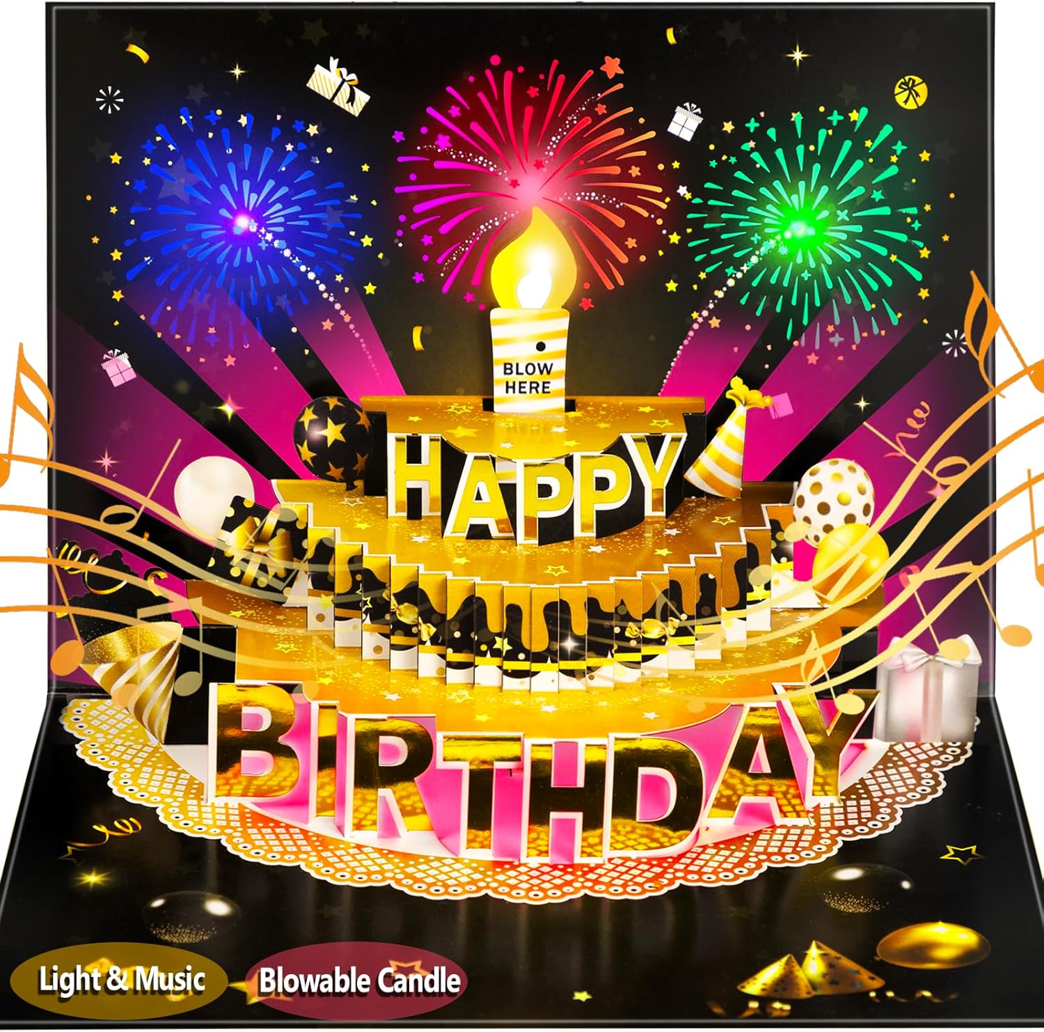 3D Pop Up Birthday Card with L...