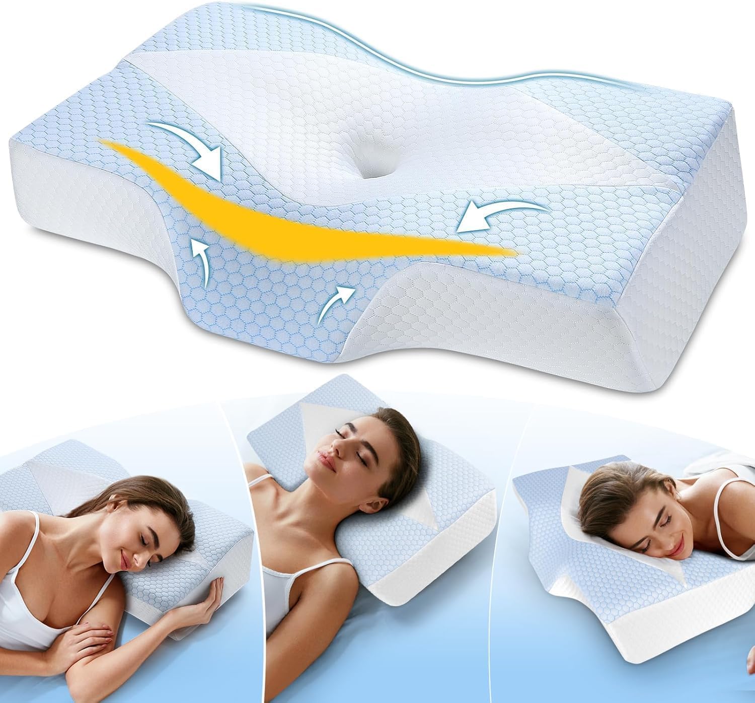 Memory Foam Neck Support Pillo...