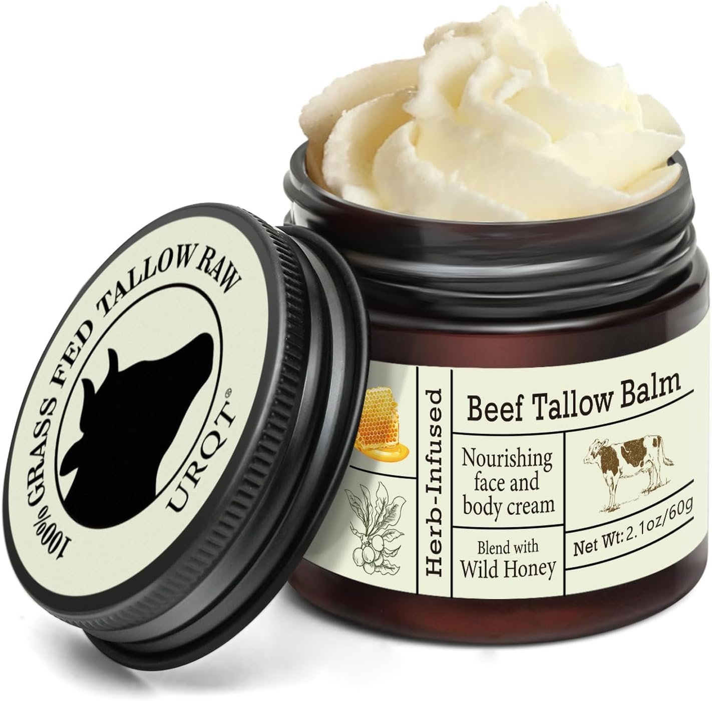 Beef Tallow Honey Balm - Beef...
