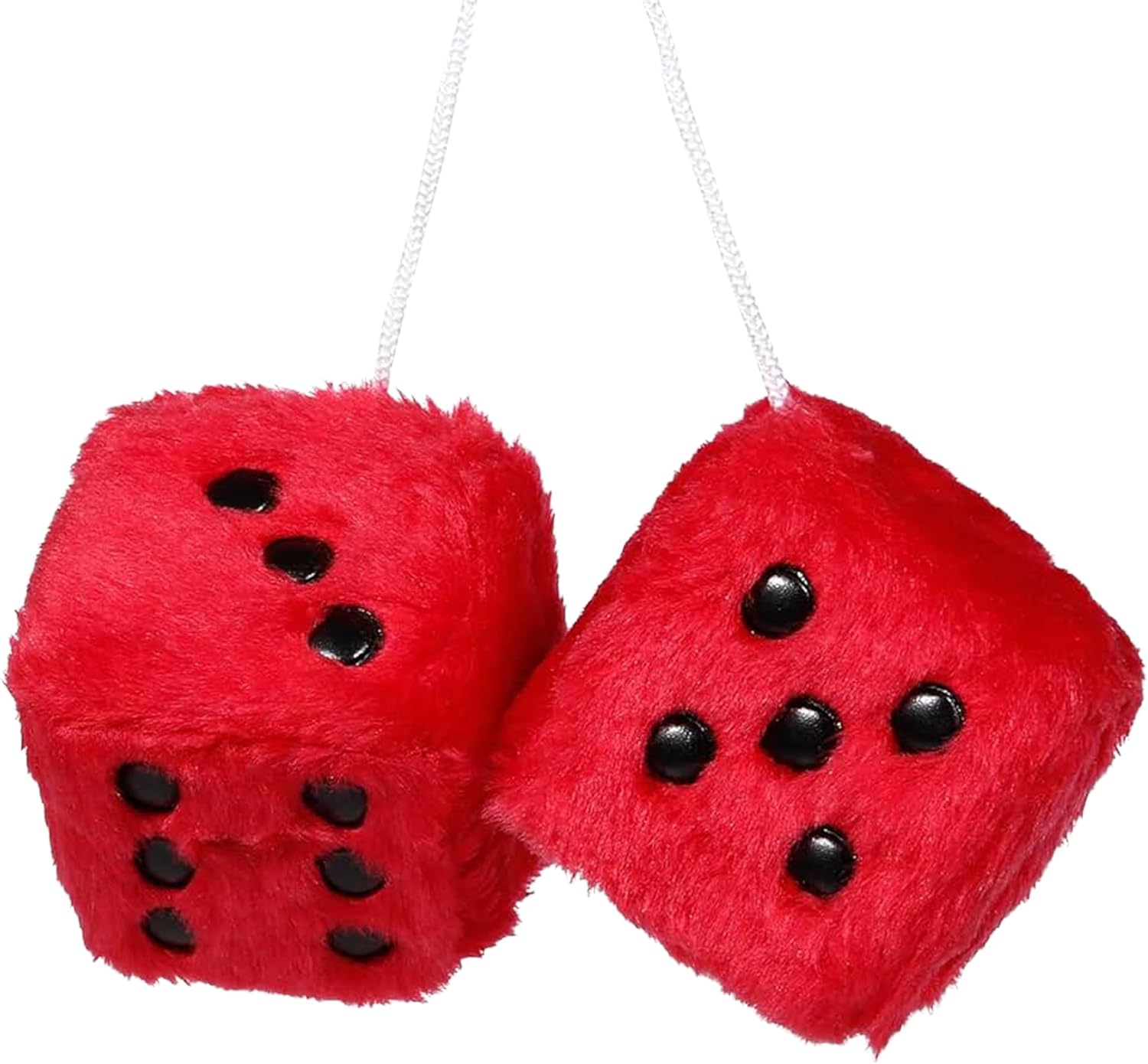Flaconi Fluffy Dice for Car,Ca...