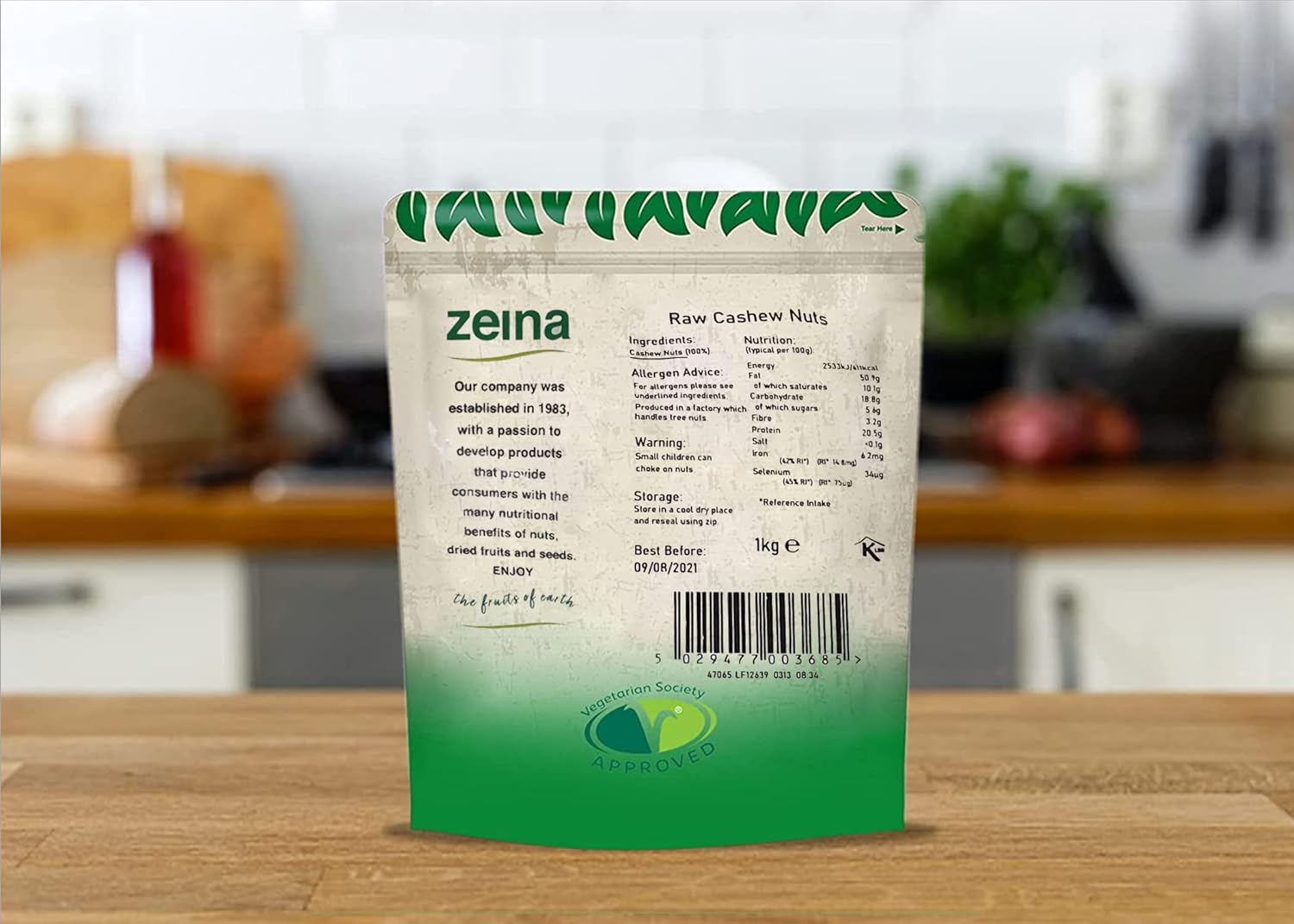Zeina Cashew Nuts (Raw) with H...