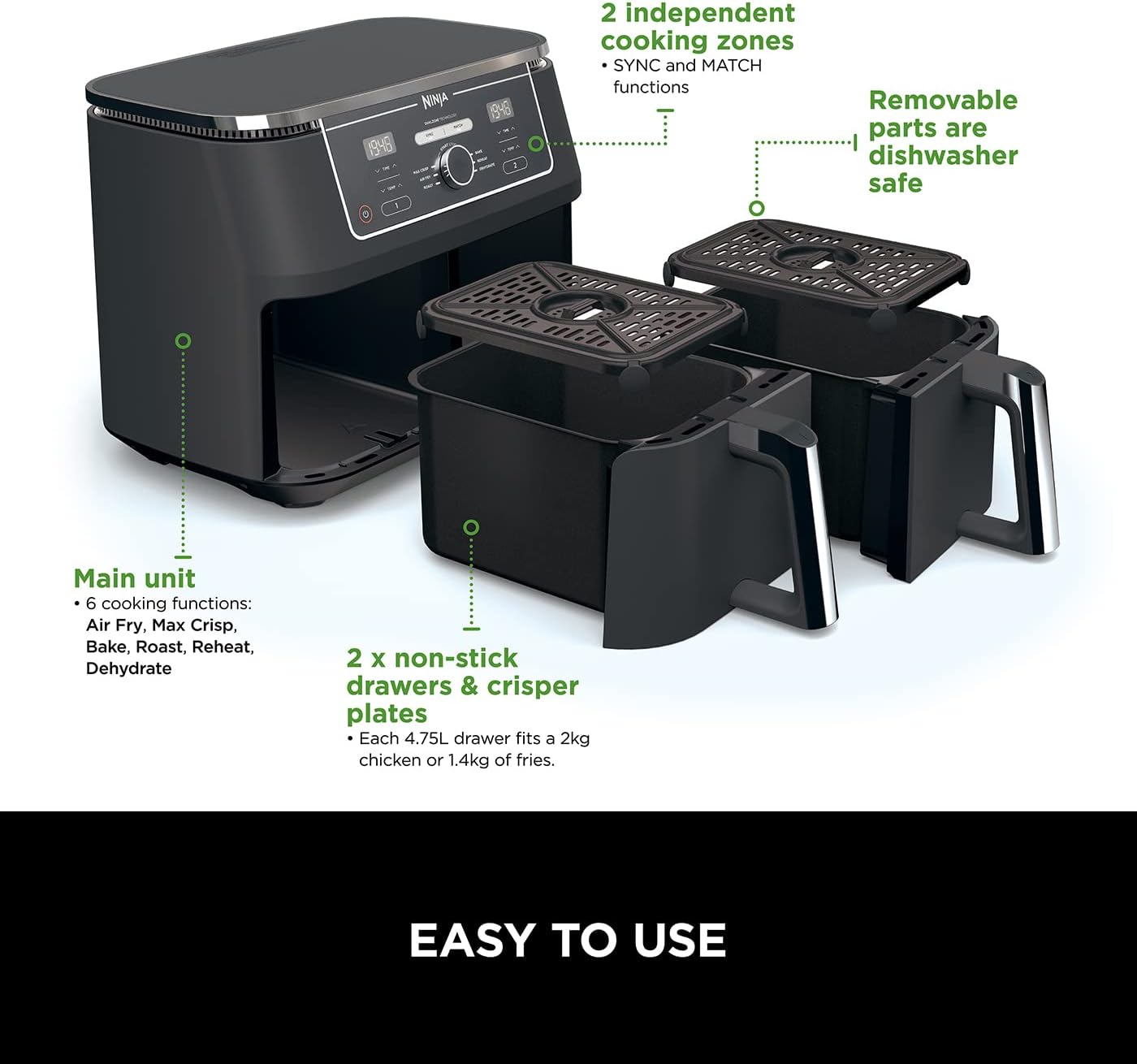Ninja Foodi MAX Dual Zone Digi...
