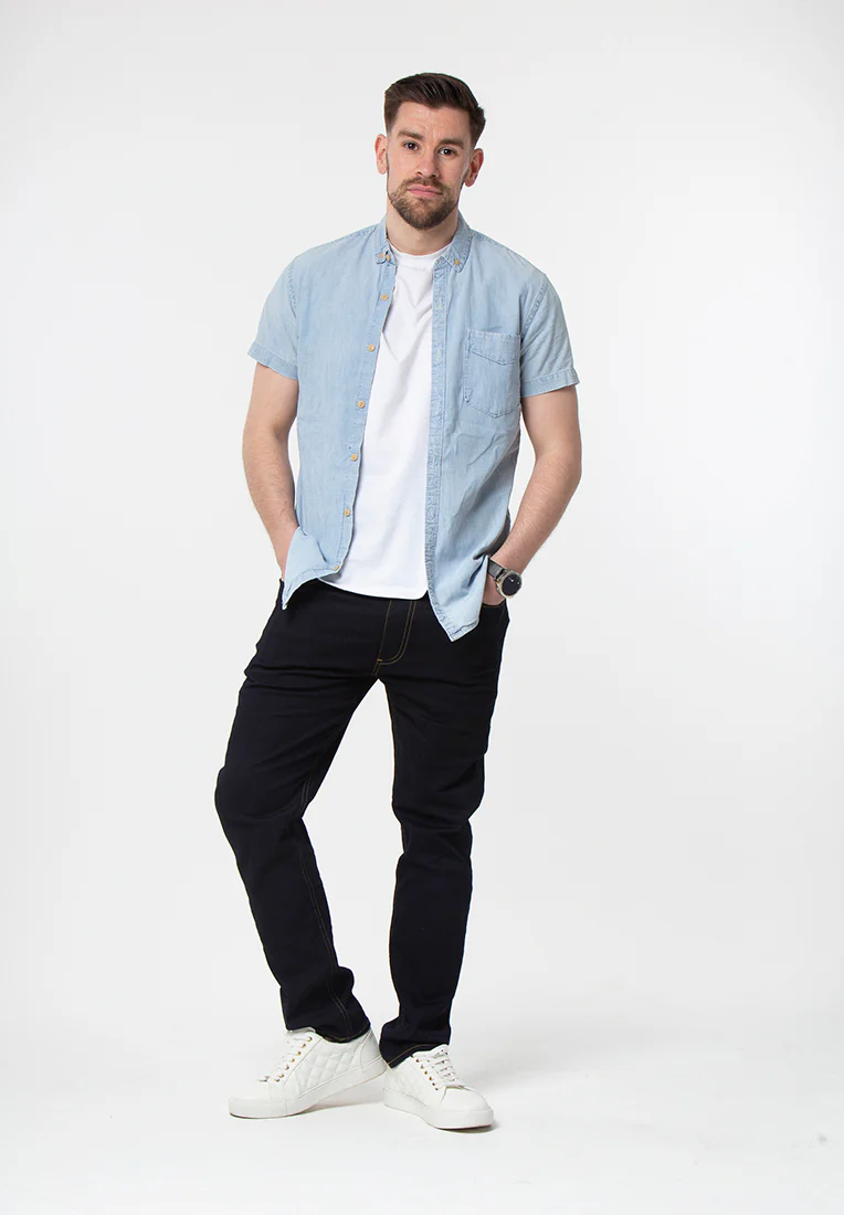 Mens Tummy Control Jeans Relax...