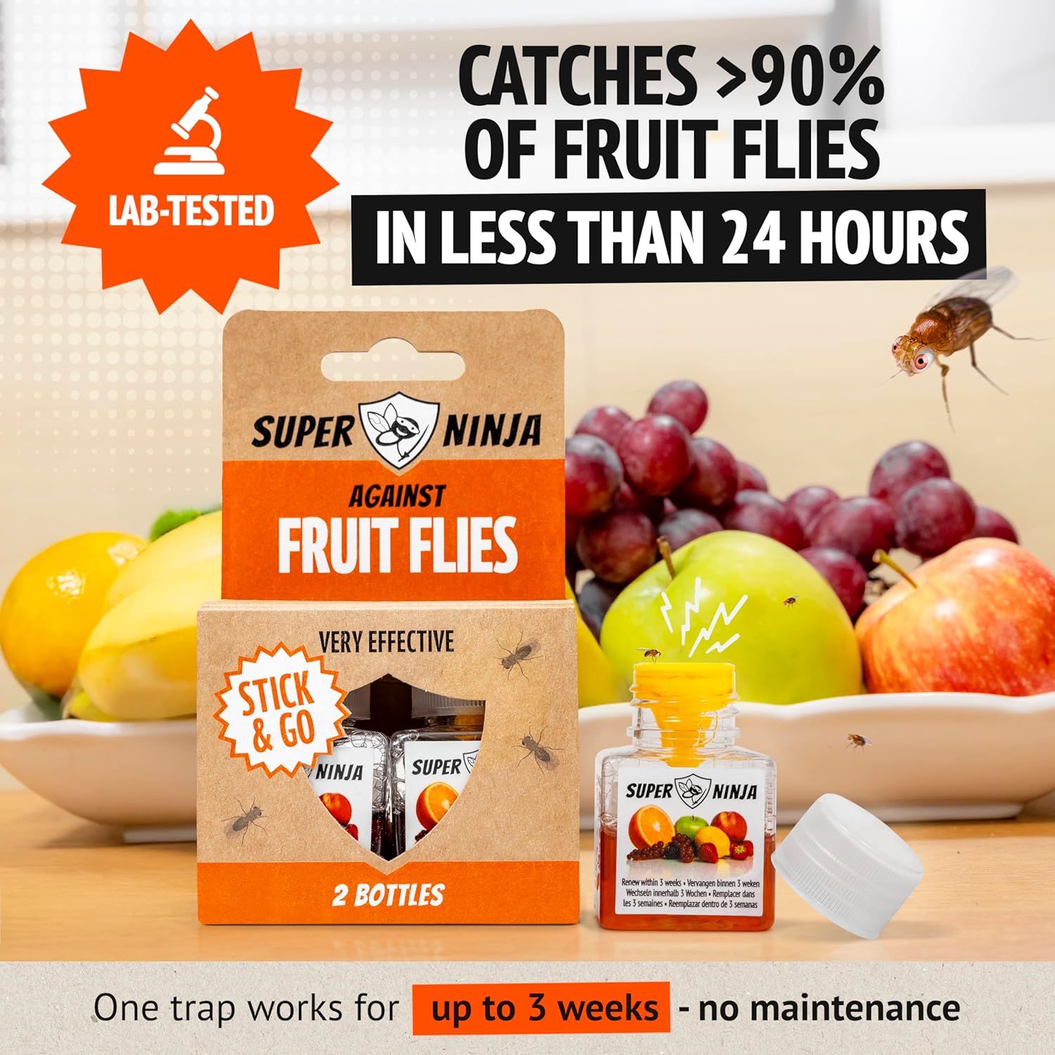 Super Ninja Fruit Fly Trap - 2...