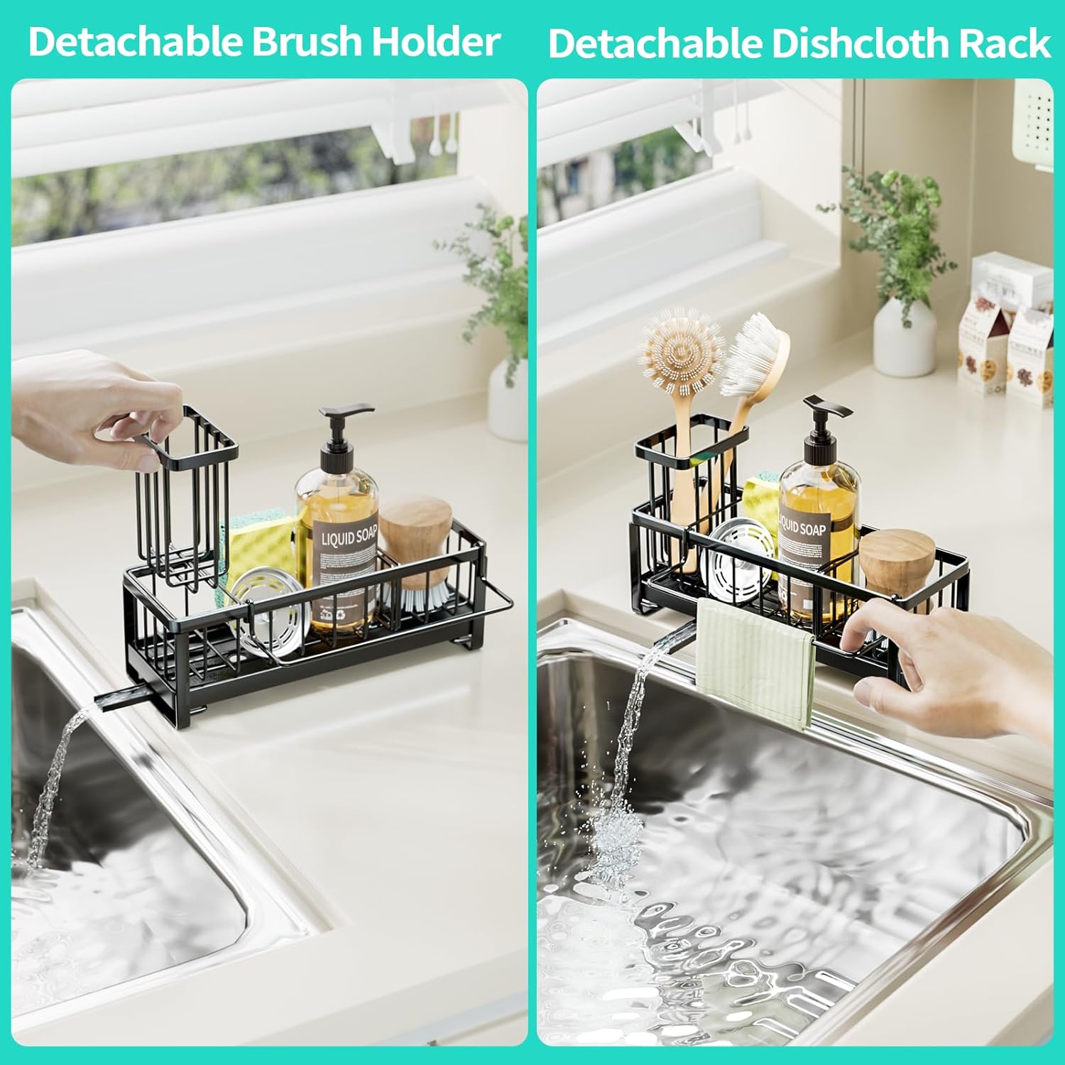 HapiRm Kitchen Sink Caddy Blac...