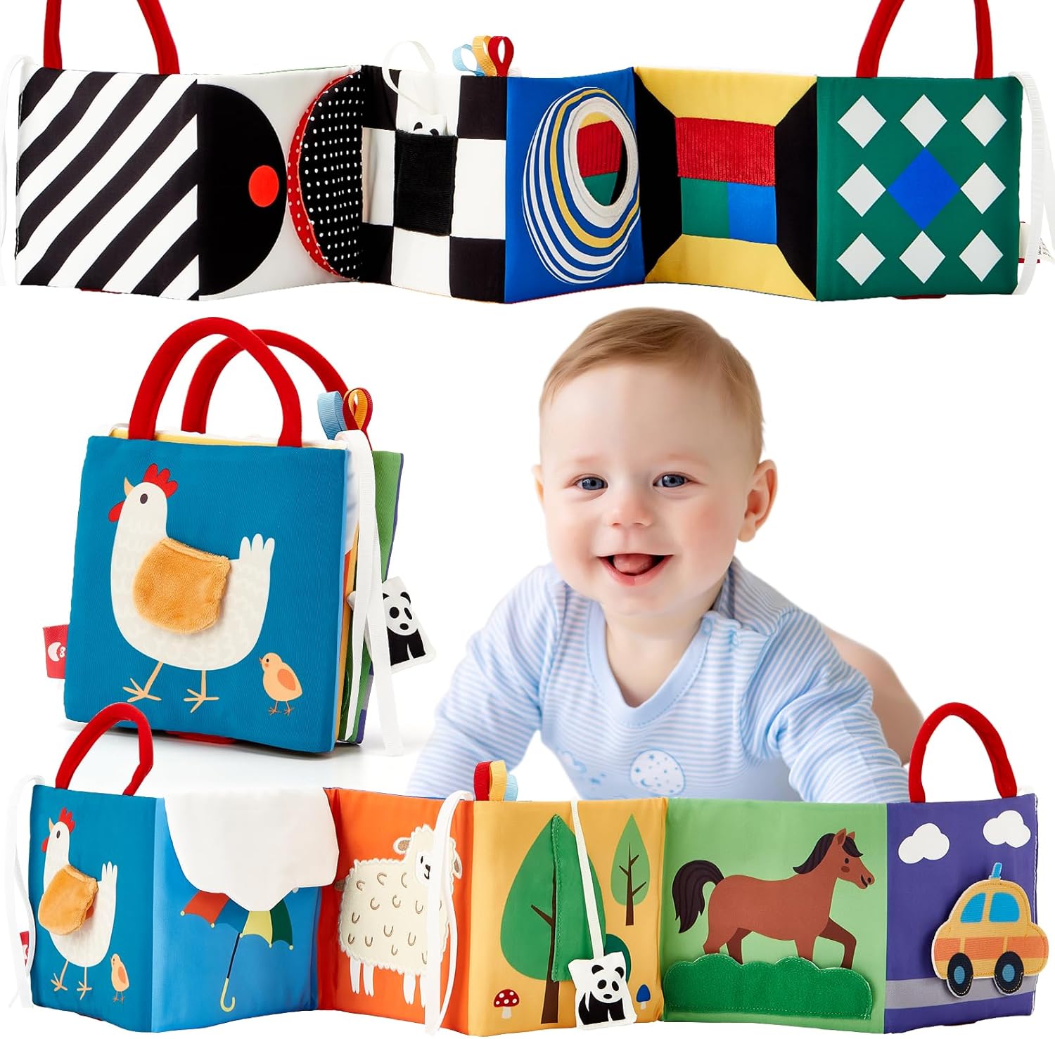 hahaland Baby Sensory Toys 0-6...