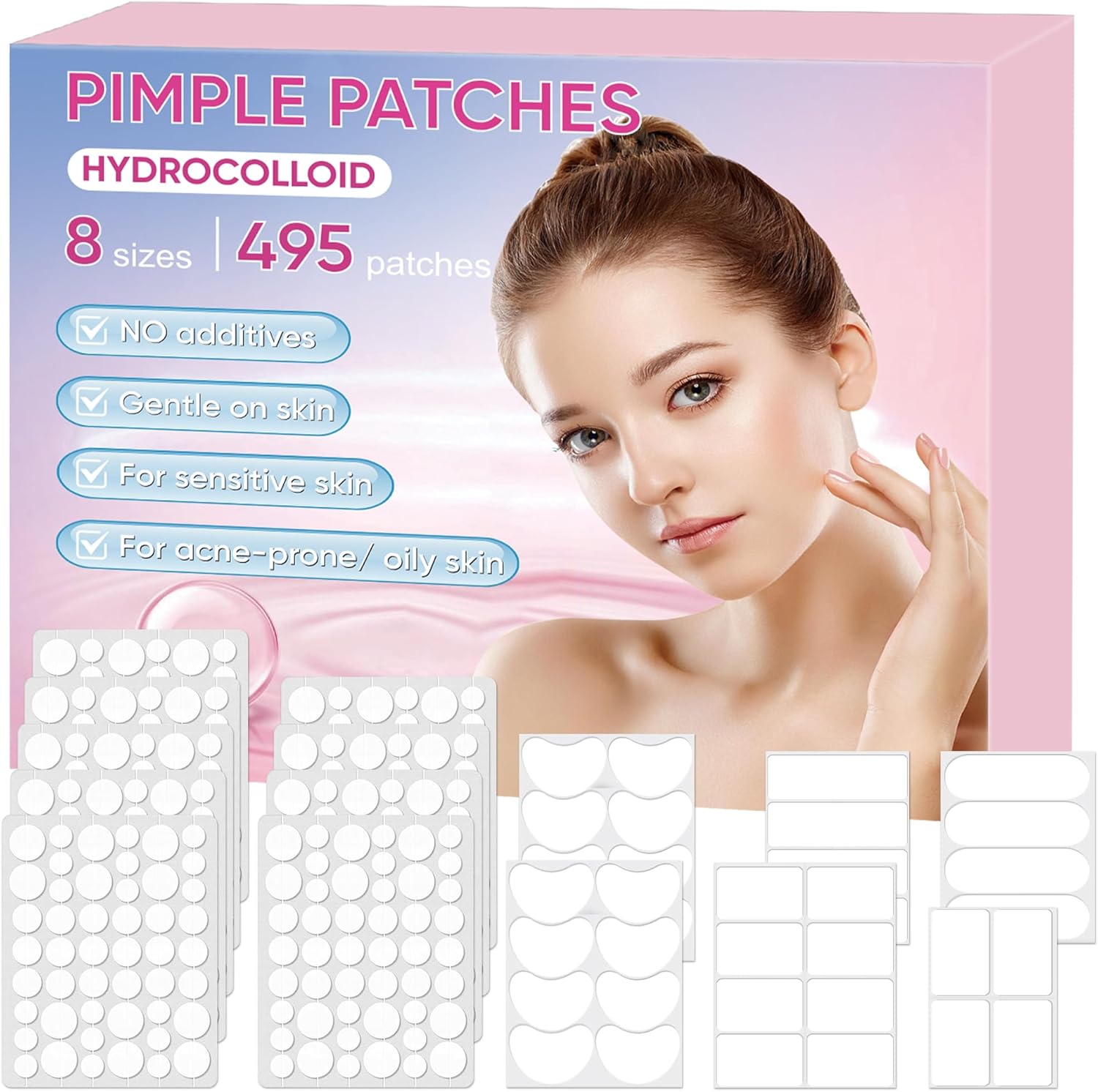 EASICUTI Pimple Patches, 8 Siz...