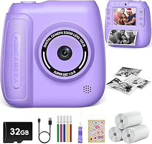 Hangrui Kids Camera Instant Pr...