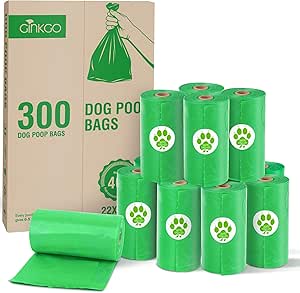 GINKGO 300 Pack Dog Poo Bags,...