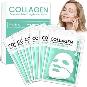 6 pcs Collagen Face Mask,Daily...