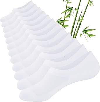 Bamboo No Show Trainer Socks M...