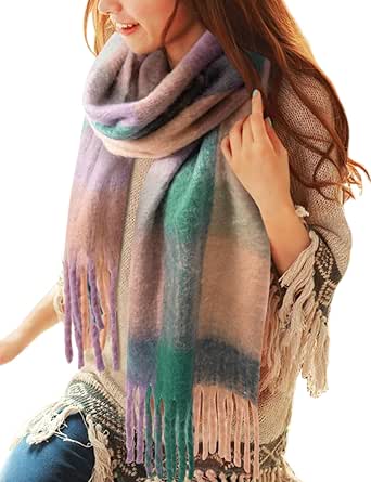 CMTOP Women Tartan Scarf Long...