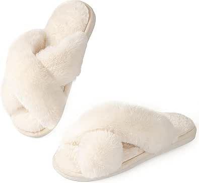 Ankis Women Slippers Fluffy Sl...