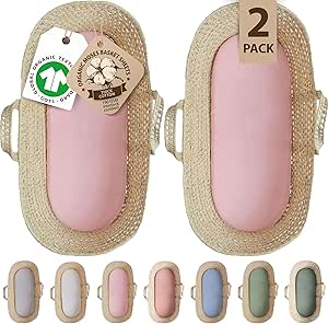 GOTS Organic 2 x Moses Basket...