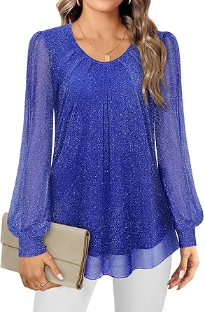 Women's Blouses Ladies Long Sl...