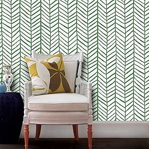 Green Geometric Wallpaper,44.5...