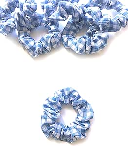 6 pcs Gingham Scrunchies Small...