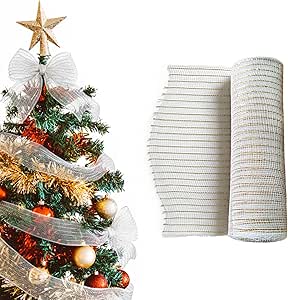 White and Gold Wide Christmas...