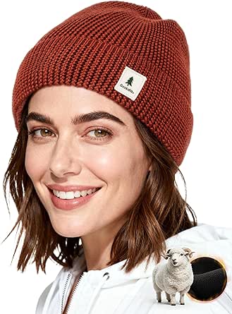 Merino Wool Beanie Hat for Men...