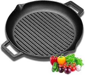 Velaze Cast Iron Griddle Pan S...