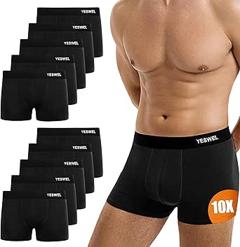 Mens Boxers 10 Pack, Cotton Re...