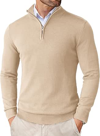 COOFANDY Men's Jumpers Quarter...