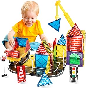 Magnetic Tiles Road Set with E...