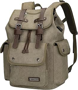 WITZMAN Canvas Backpack for Me...